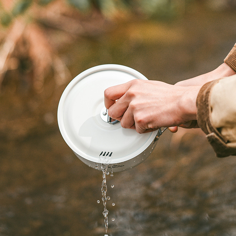 Naturehike hliníková sada nádobí s keramickou vrstvou pro 3-4 osoby - 1138g